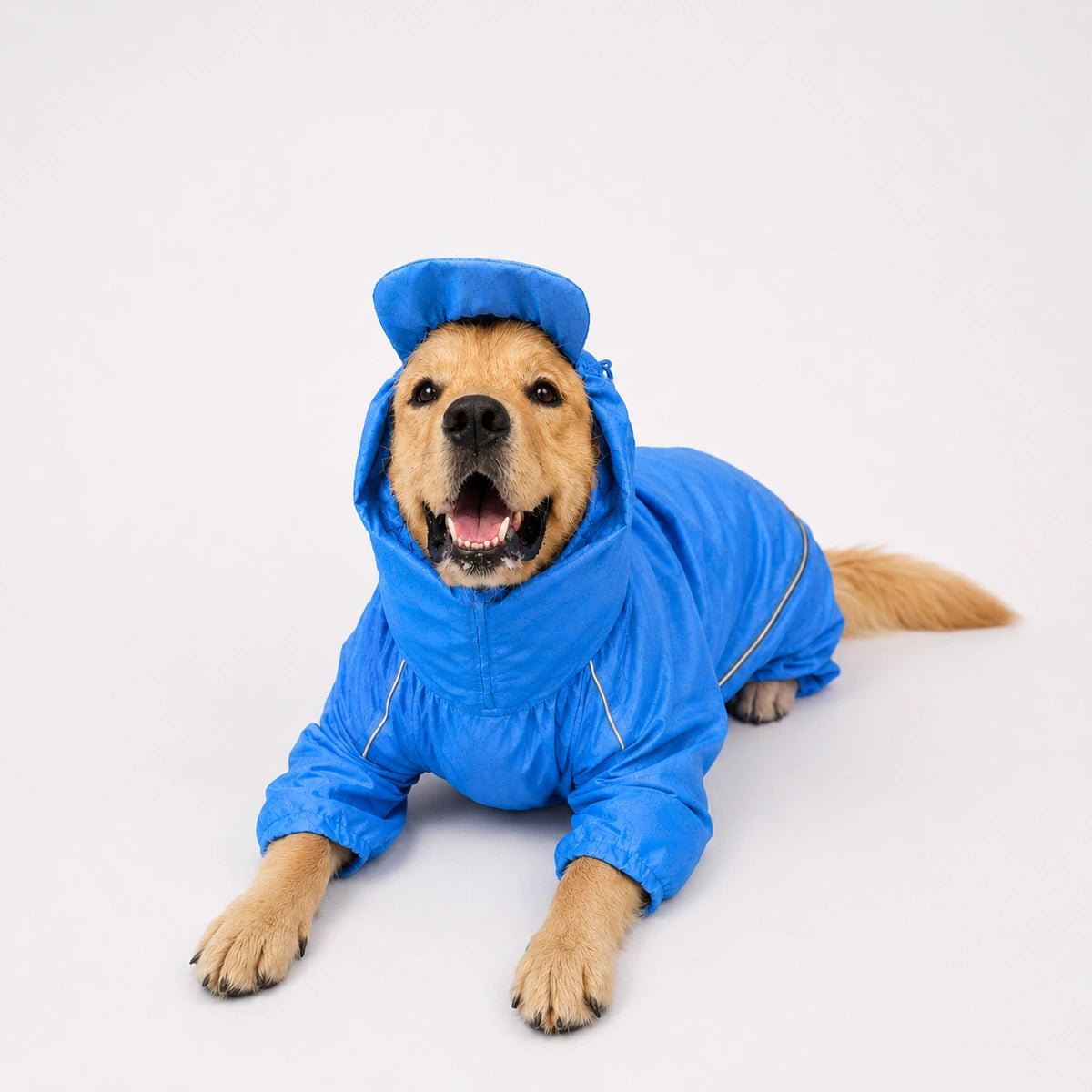 Thunder Tails Fully Covered Raincoat - Light Blue