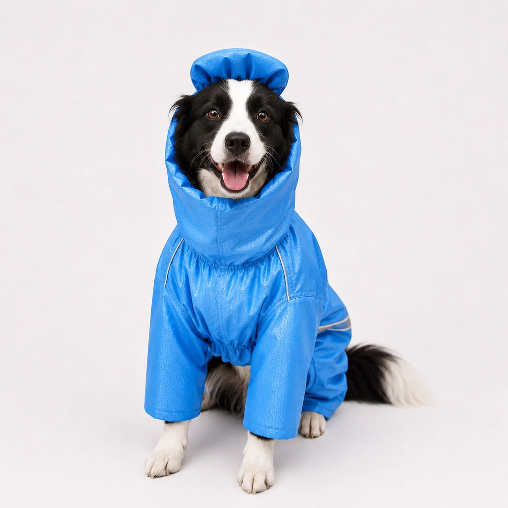 Thunder Tails Fully Covered Raincoat - Light Blue