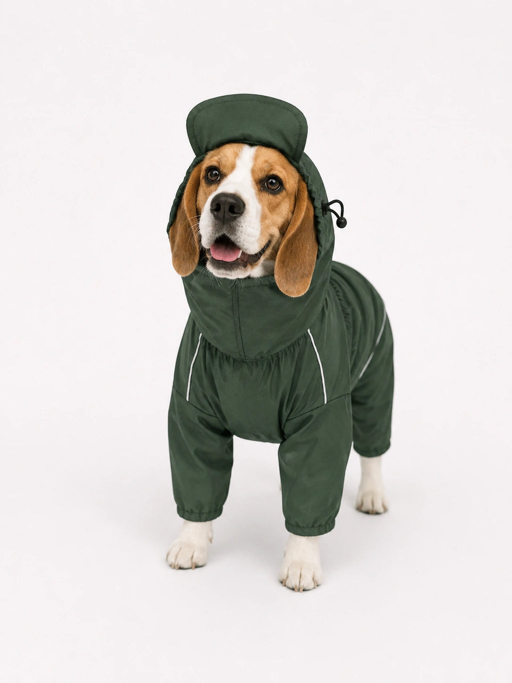 Thunder Tails Fully Covered Raincoat - Dark Green