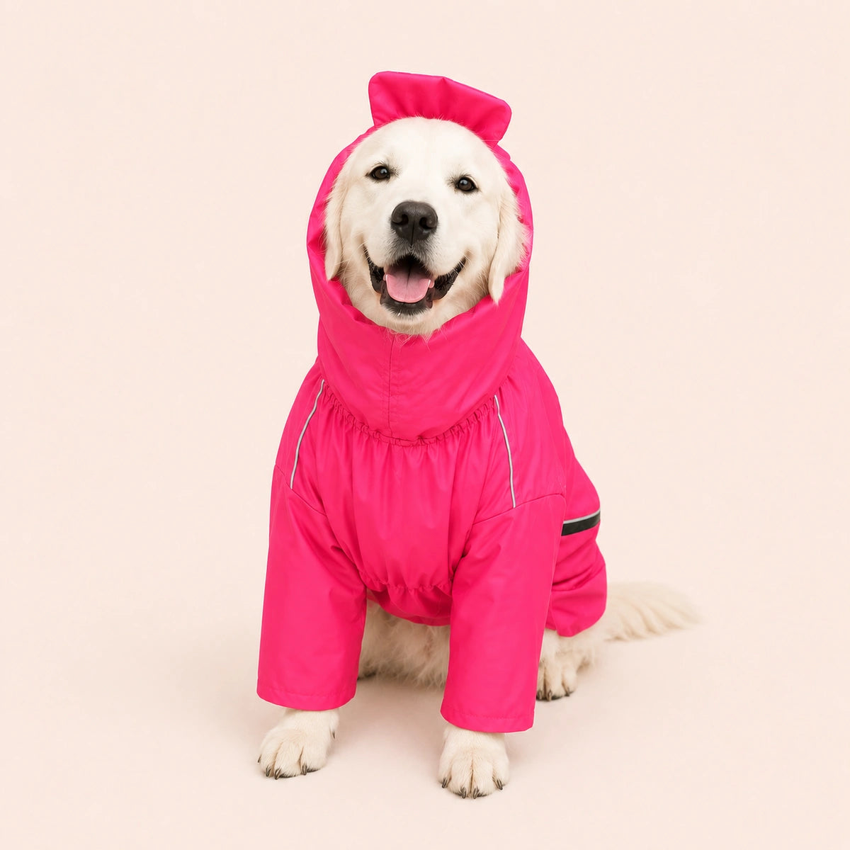 Thunder Tails Fully Covered Raincoat - Hot Pink