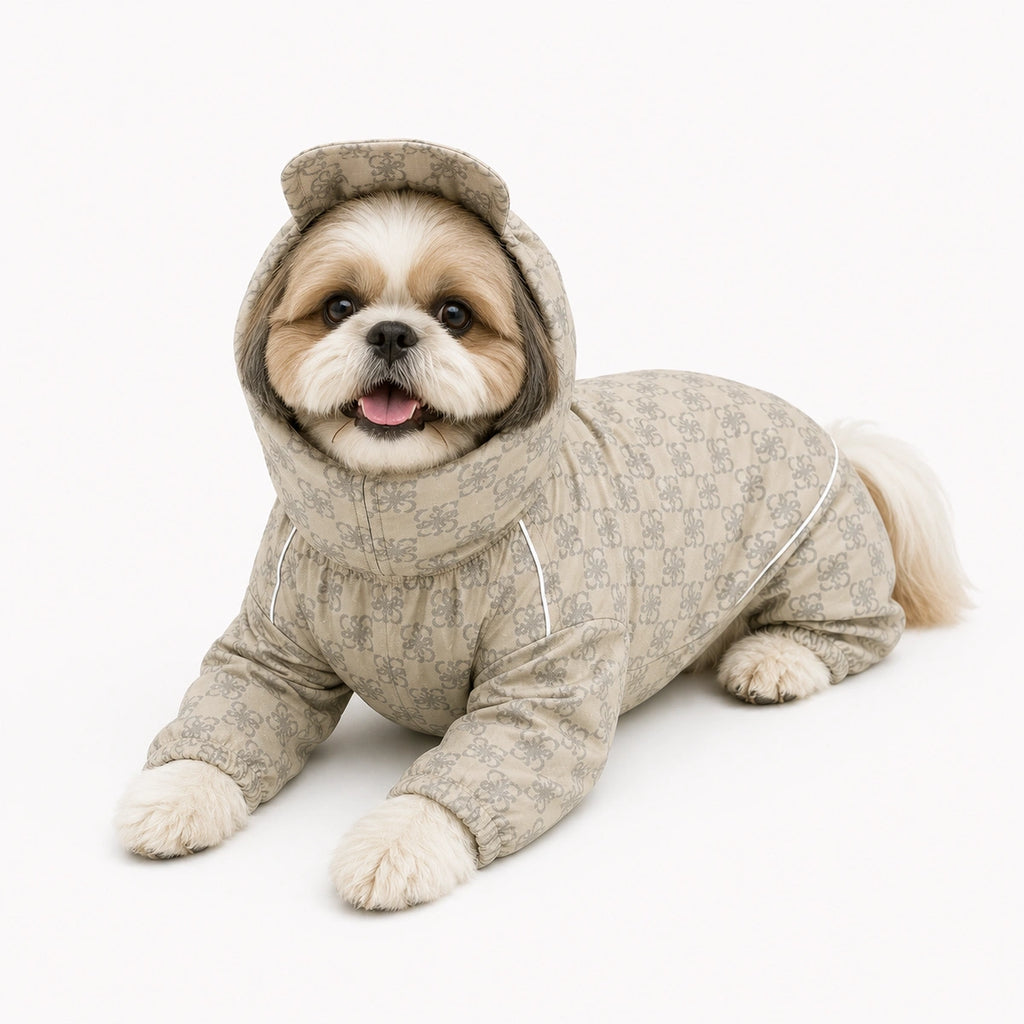 Thunder Tails Fully Covered Raincoat - Beige