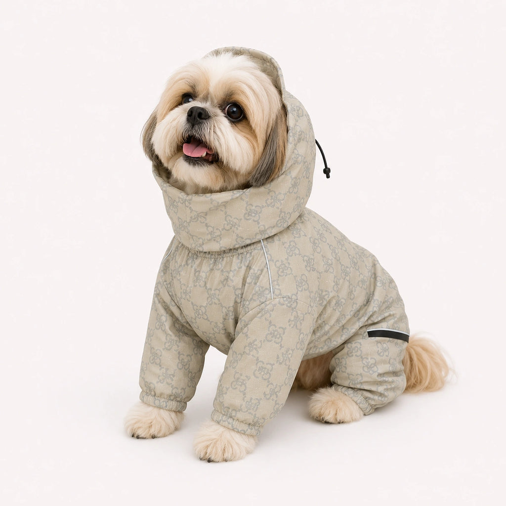 Thunder Tails Fully Covered Raincoat - Beige