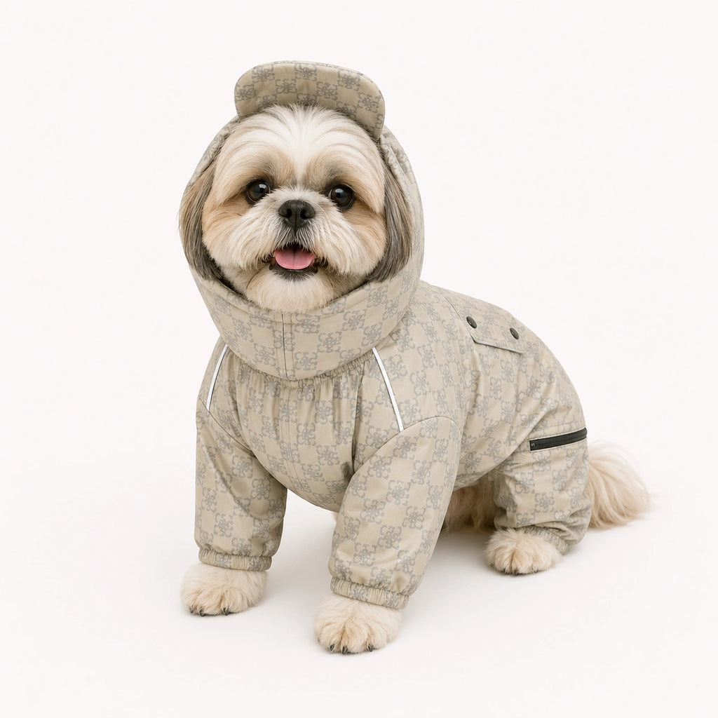 Thunder Tails Fully Covered Raincoat - Beige