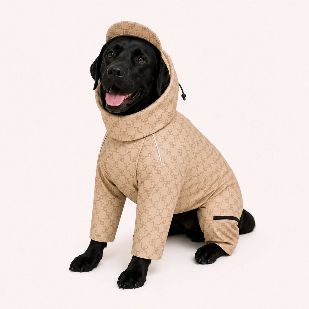 Thunder Tails Fully Covered Raincoat - Beige