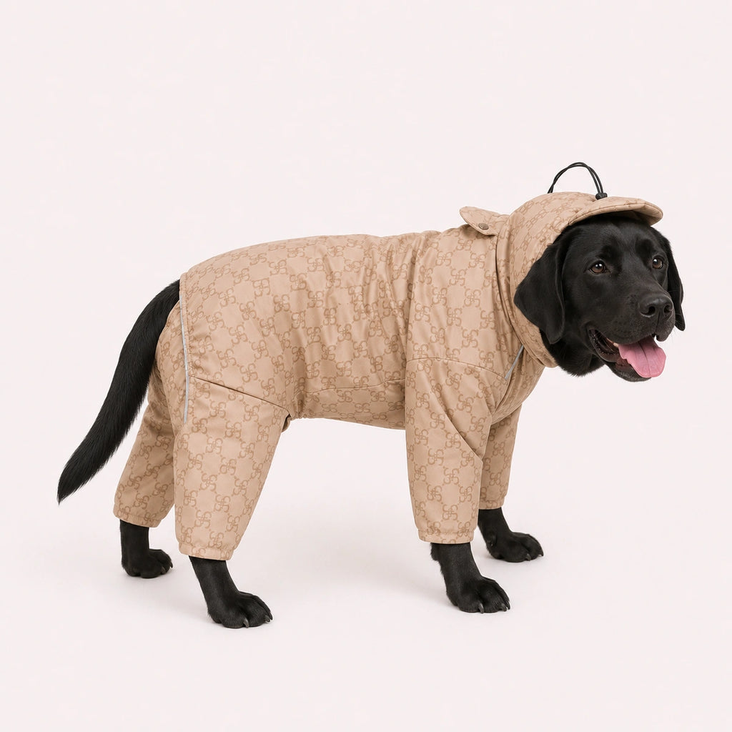 Thunder Tails Fully Covered Raincoat - Beige