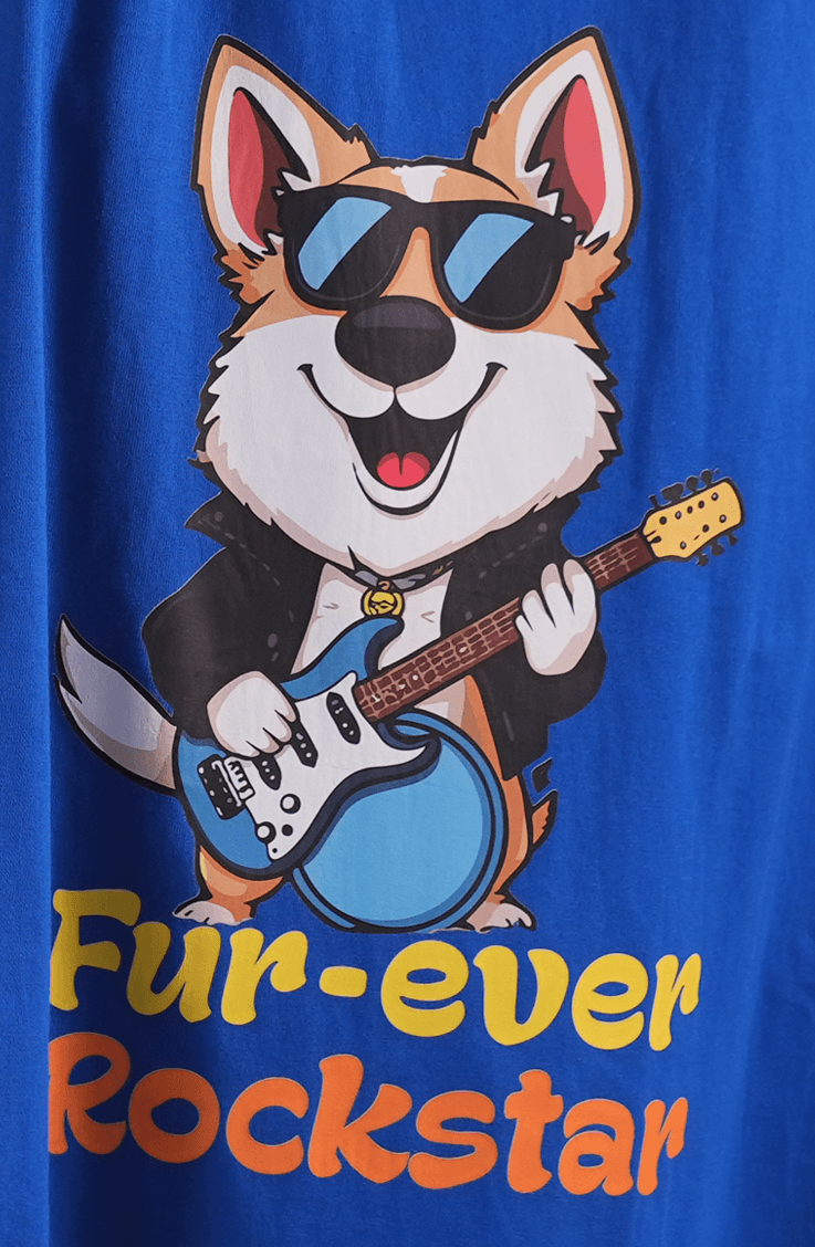 Thunder Tails FUR-EVER ROCKSTAR Adjustable Graphic T-shirt