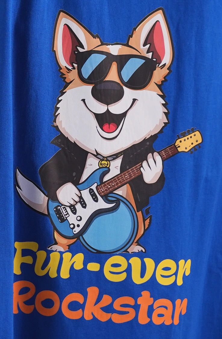 Thunder Tails FUR-EVER ROCKSTAR Adjustable Graphic T-shirt