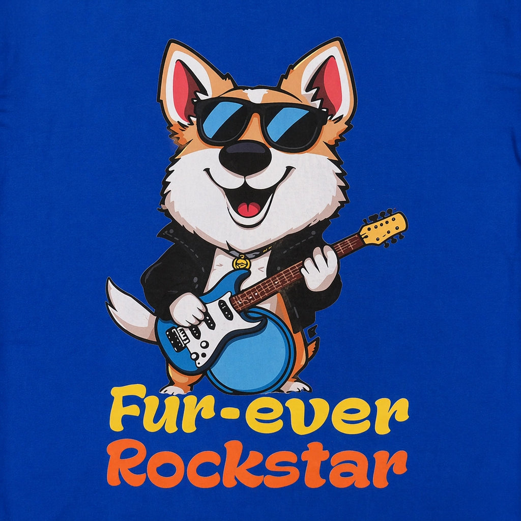 Thunder Tails FUR-EVER ROCKSTAR Adjustable Graphic T-shirt