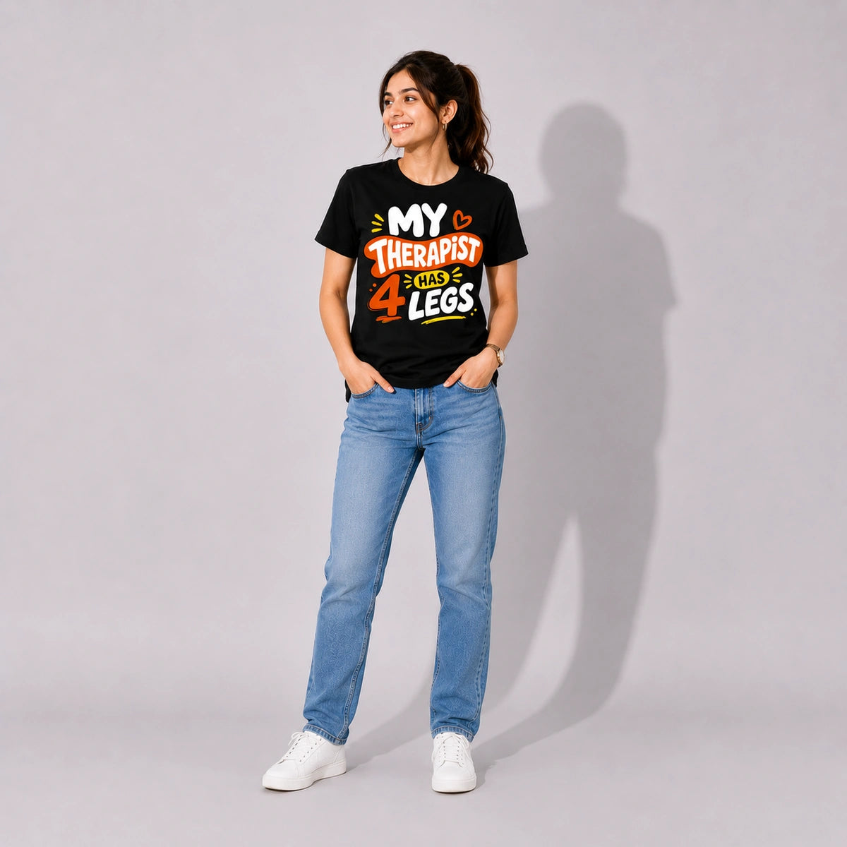 Women Graphic T-shirt - Paw Therapy
