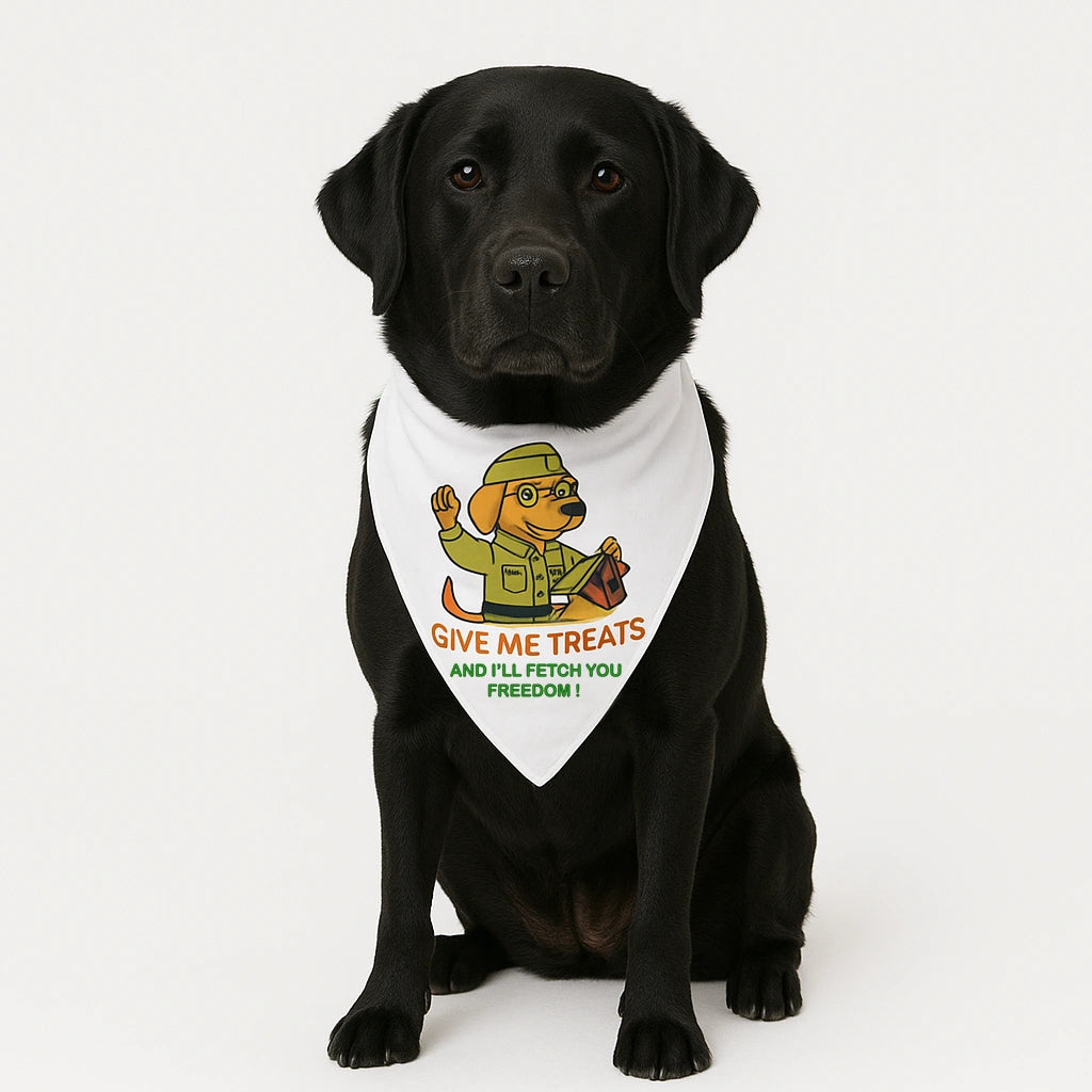 Thunder Tails Paws of Freedom Bandana - Give me treats