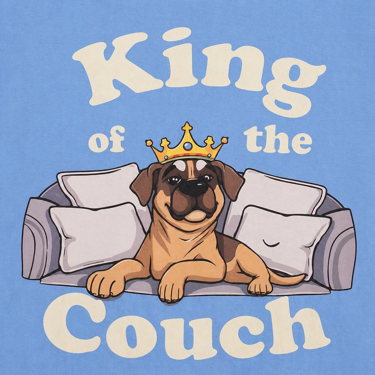Thunder Tails KING OF THE COUCH Adjustable Graphic T-shirt