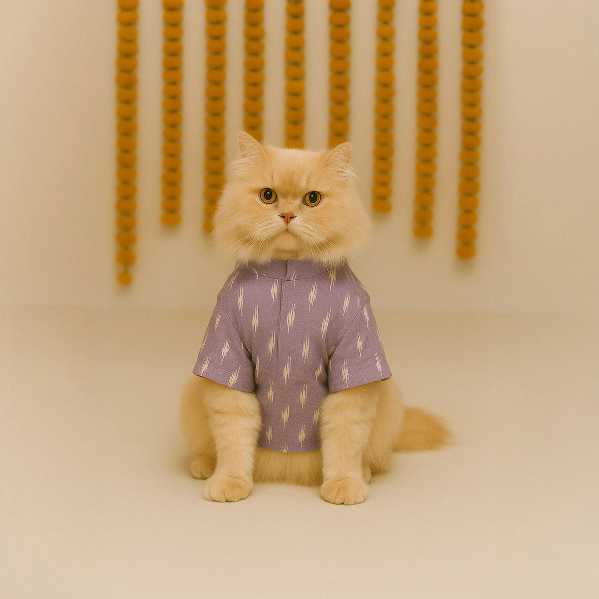 Thunder Tails Lavender Cat Festive Kurta