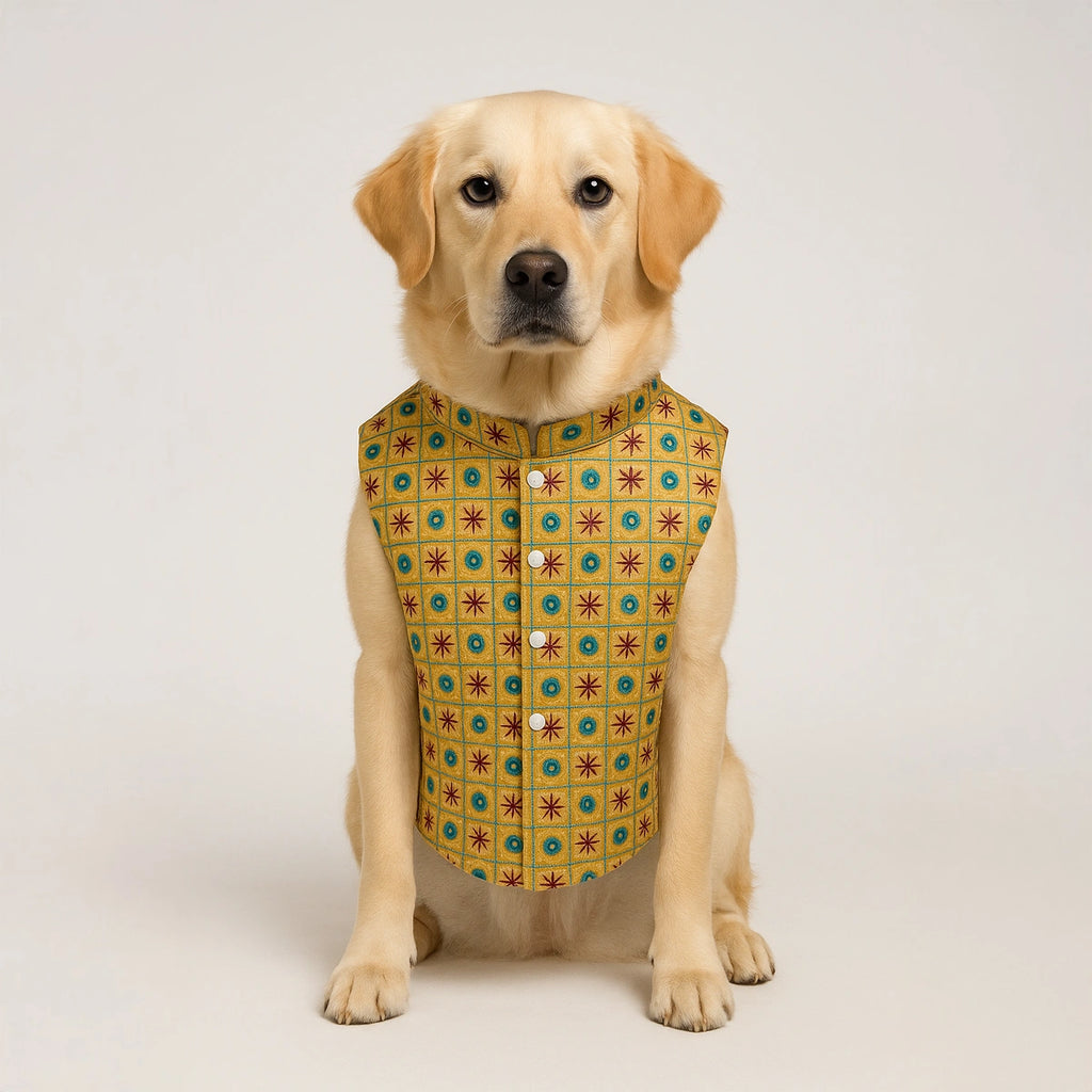 Thunder Tails Yellow Mirror Work Festive Sherwani