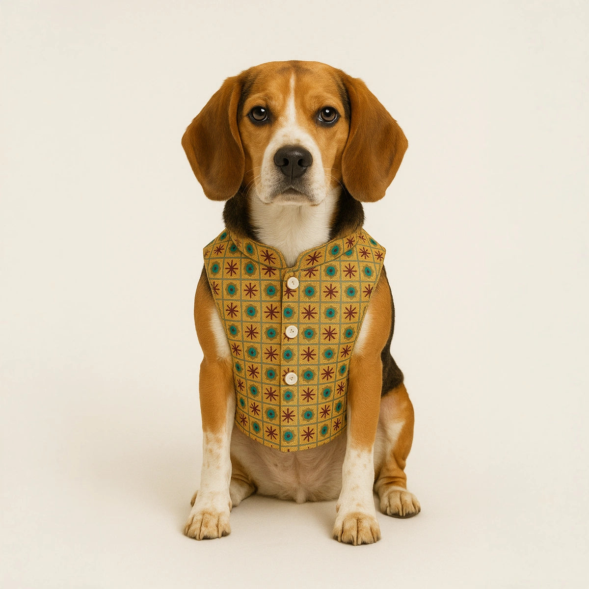 Thunder Tails Yellow Mirror Work Festive Sherwani