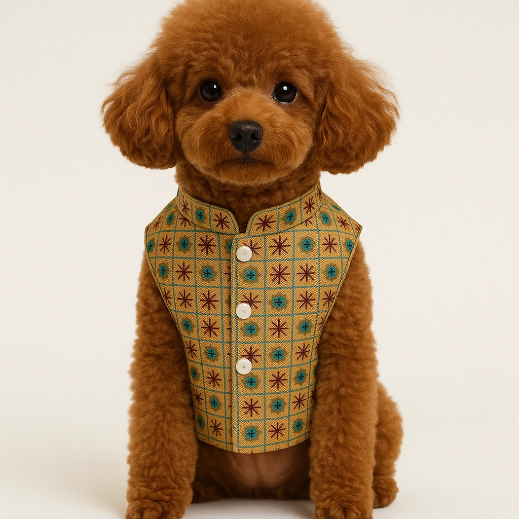 Thunder Tails Yellow Mirror Work Festive Sherwani