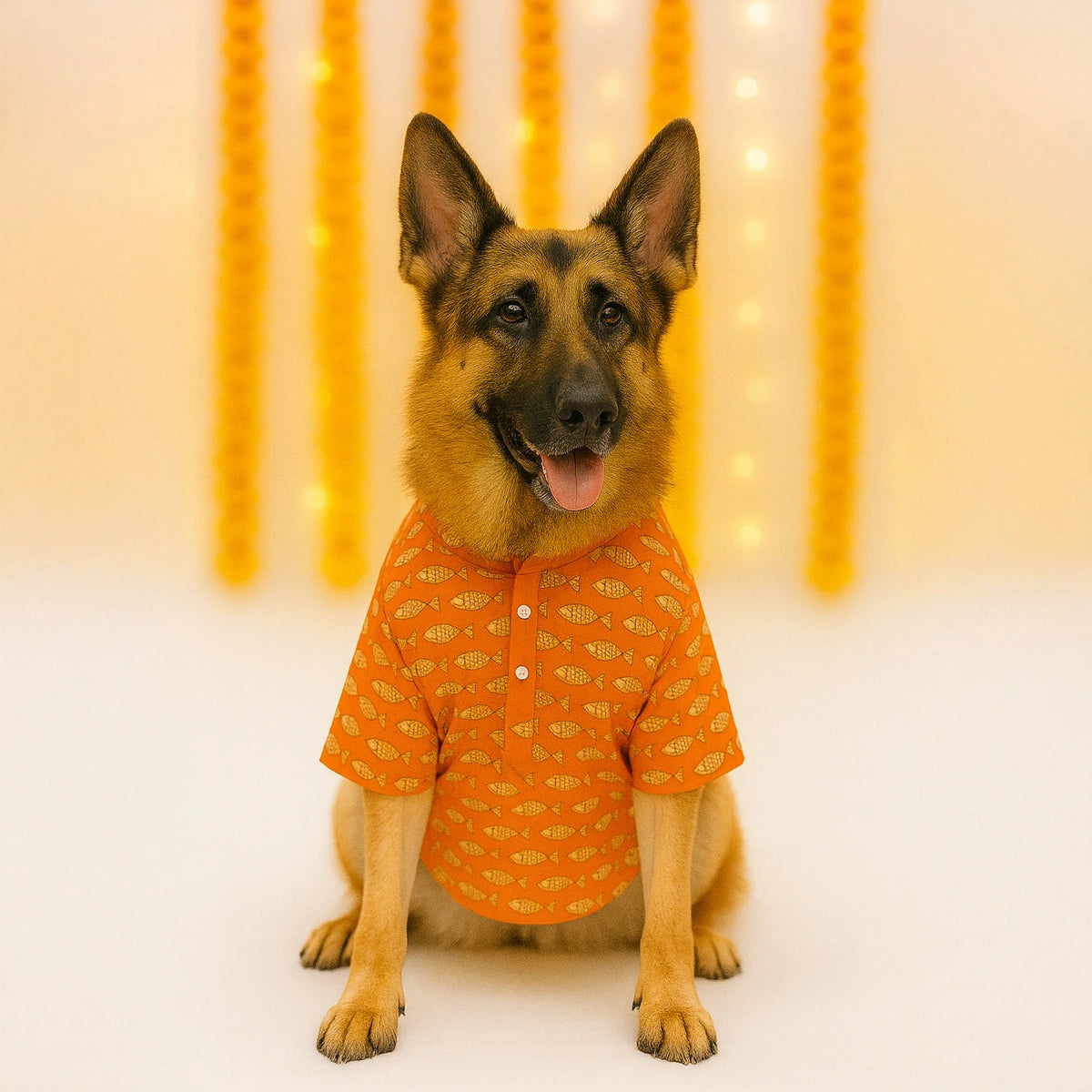 Thunder Tails Orange Festive Kurta