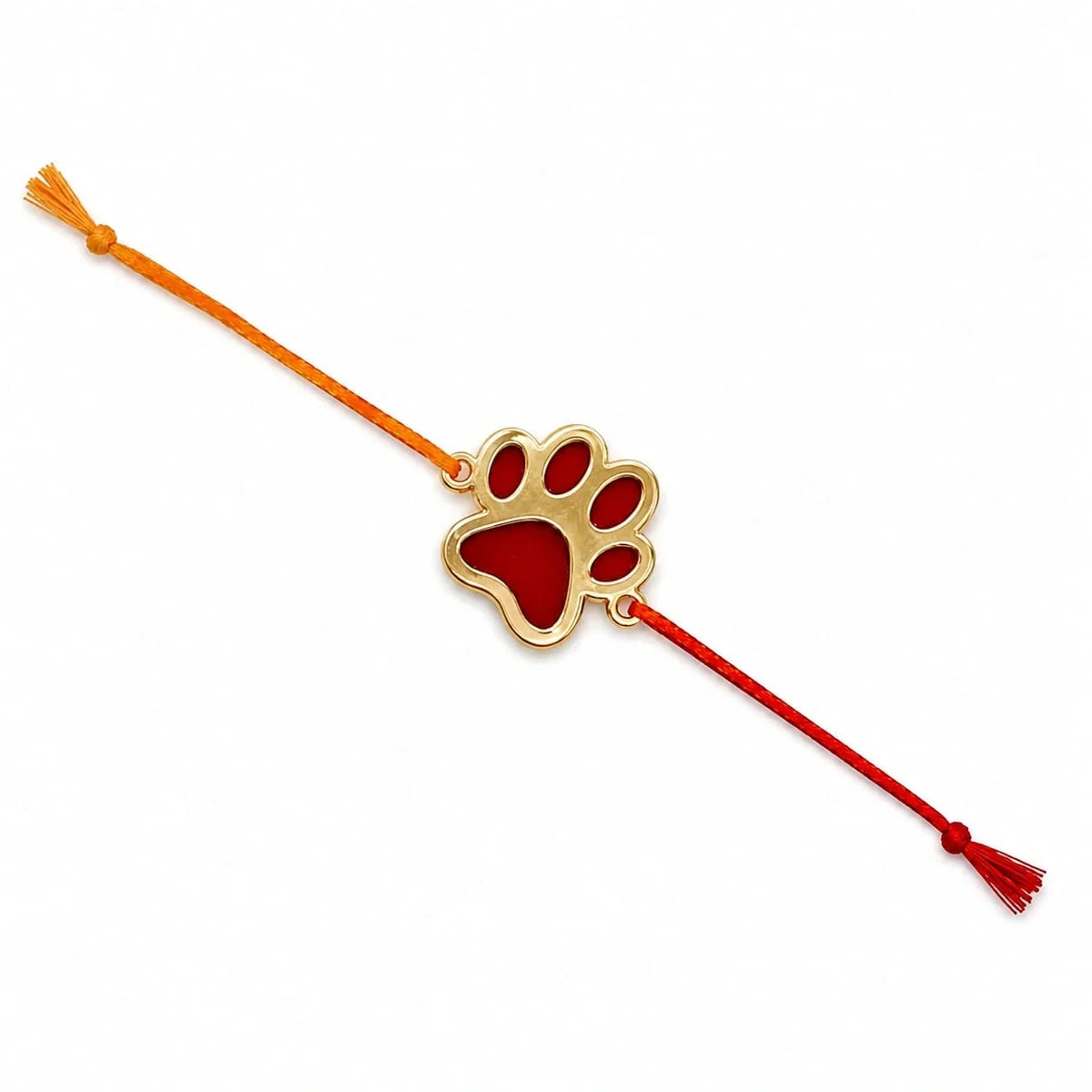 Thunder Tails Pet Tie Rakhi for Dogs - Red Paw Medium