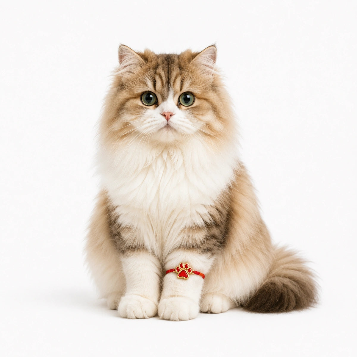 Thunder Tails Pet Tie Rakhi for Dogs - Red Paw Medium