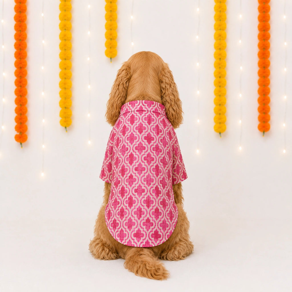 Thunder Tails Pink Festive Dog Kurta