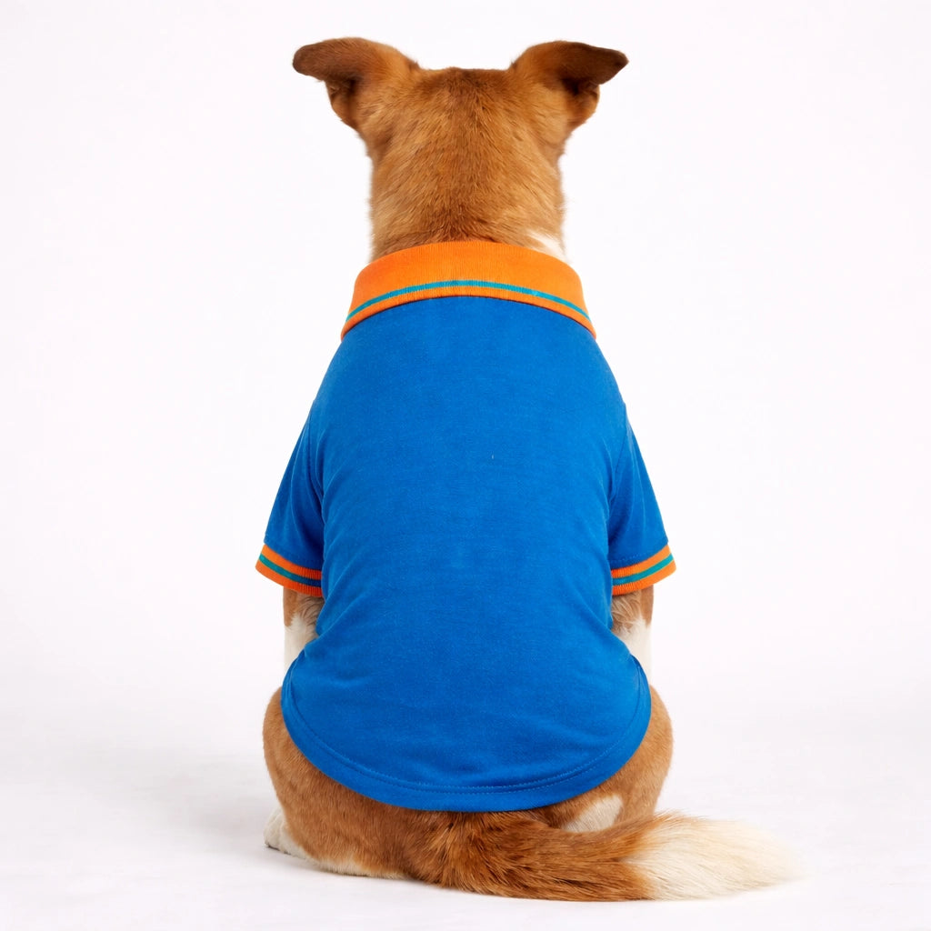 Thunder Tails Polo T-shirts -Blue/Orange