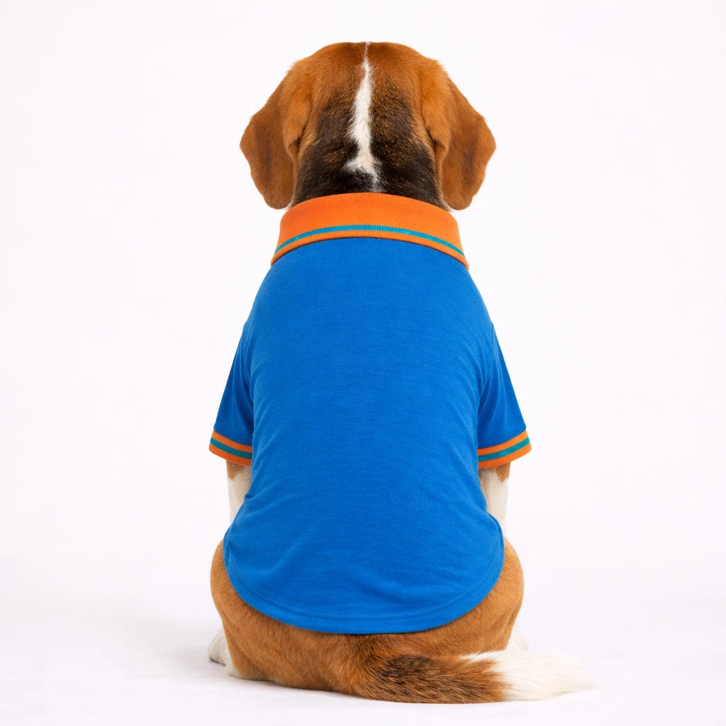 Thunder Tails Polo T-shirts -Blue/Orange