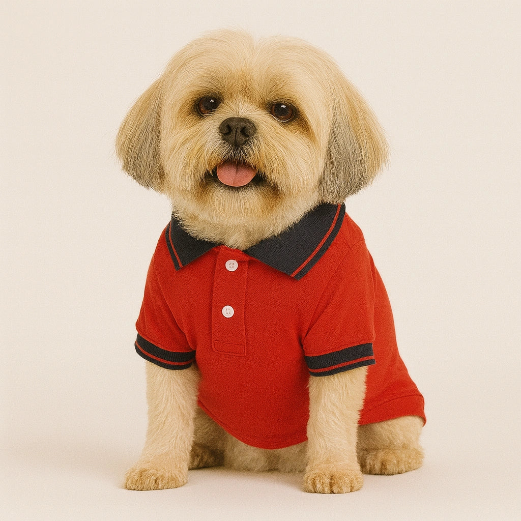 Thunder Tails Polo T-shirts - Red/Navy