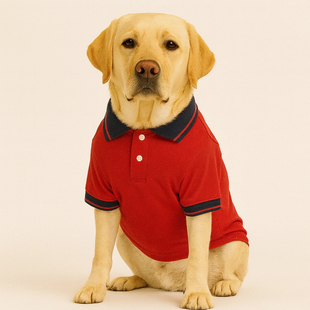 Thunder Tails Polo T-shirts - Red/Navy