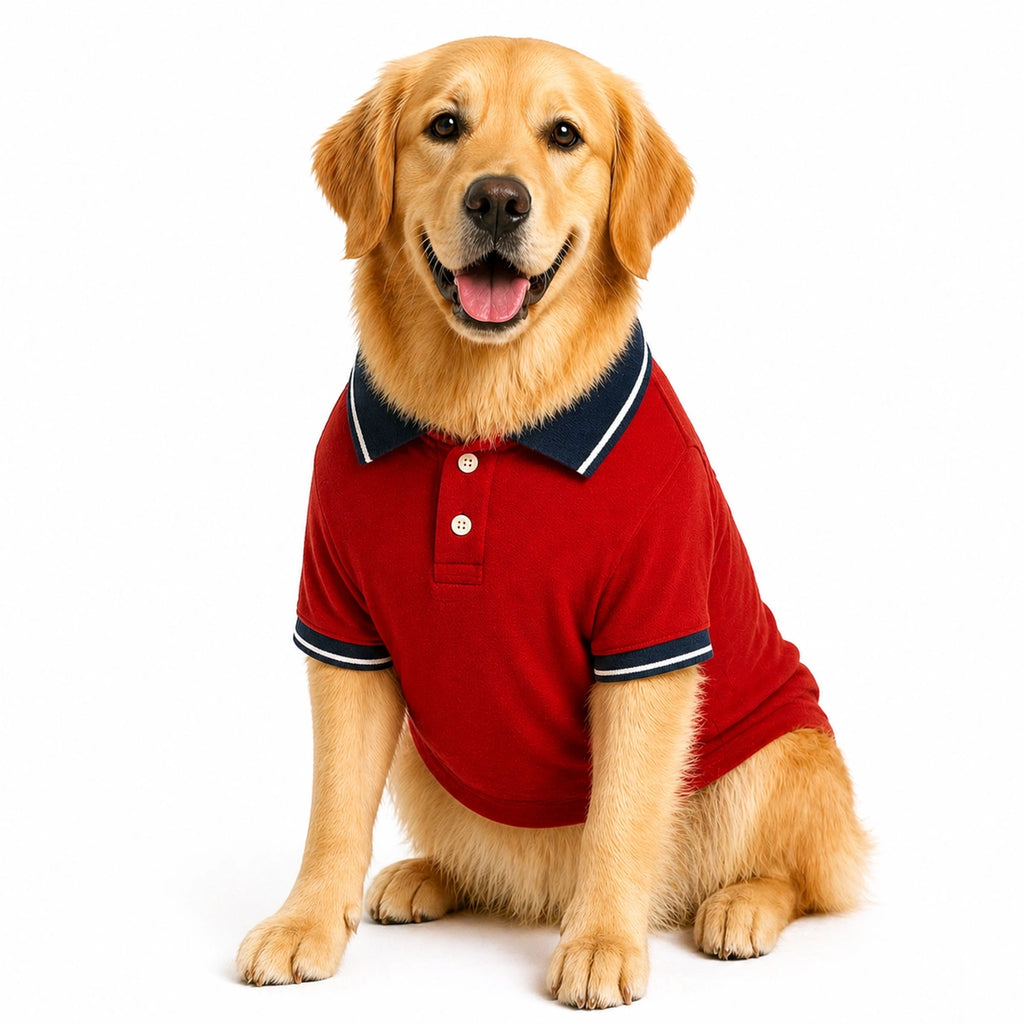 Thunder Tails Polo T-shirts - Red/Navy