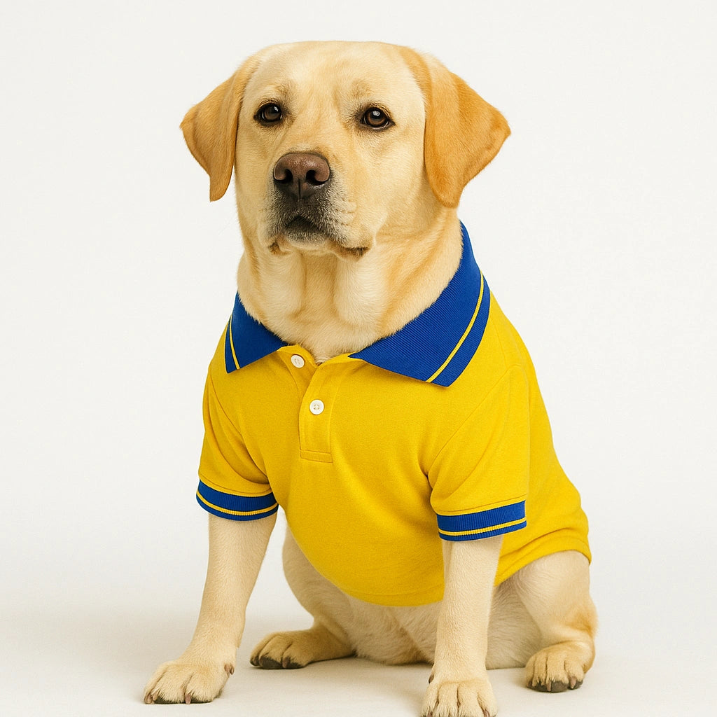 Thunder Tails Polo T-shirts -Yellow/Royal