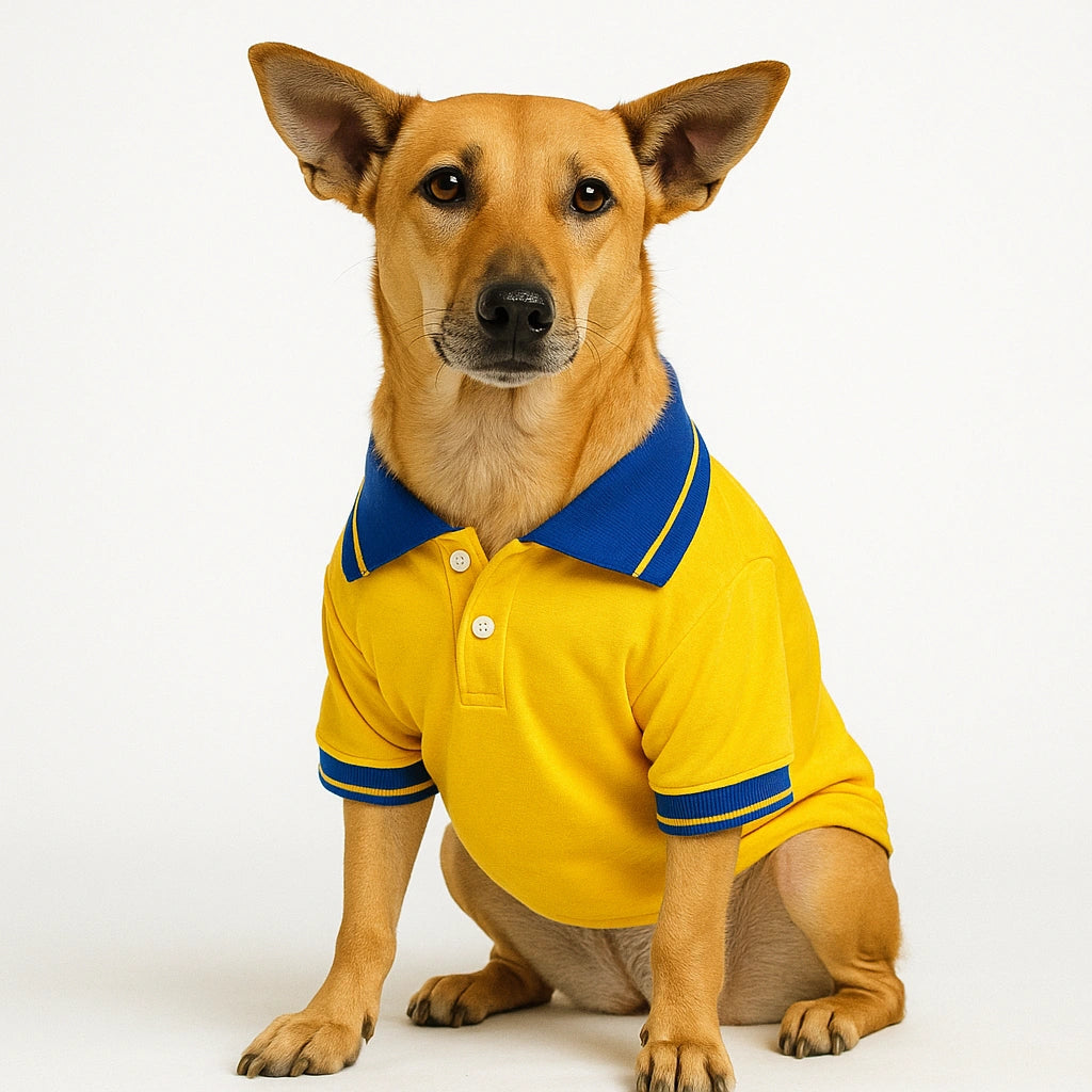 Thunder Tails Polo T-shirts -Yellow/Royal