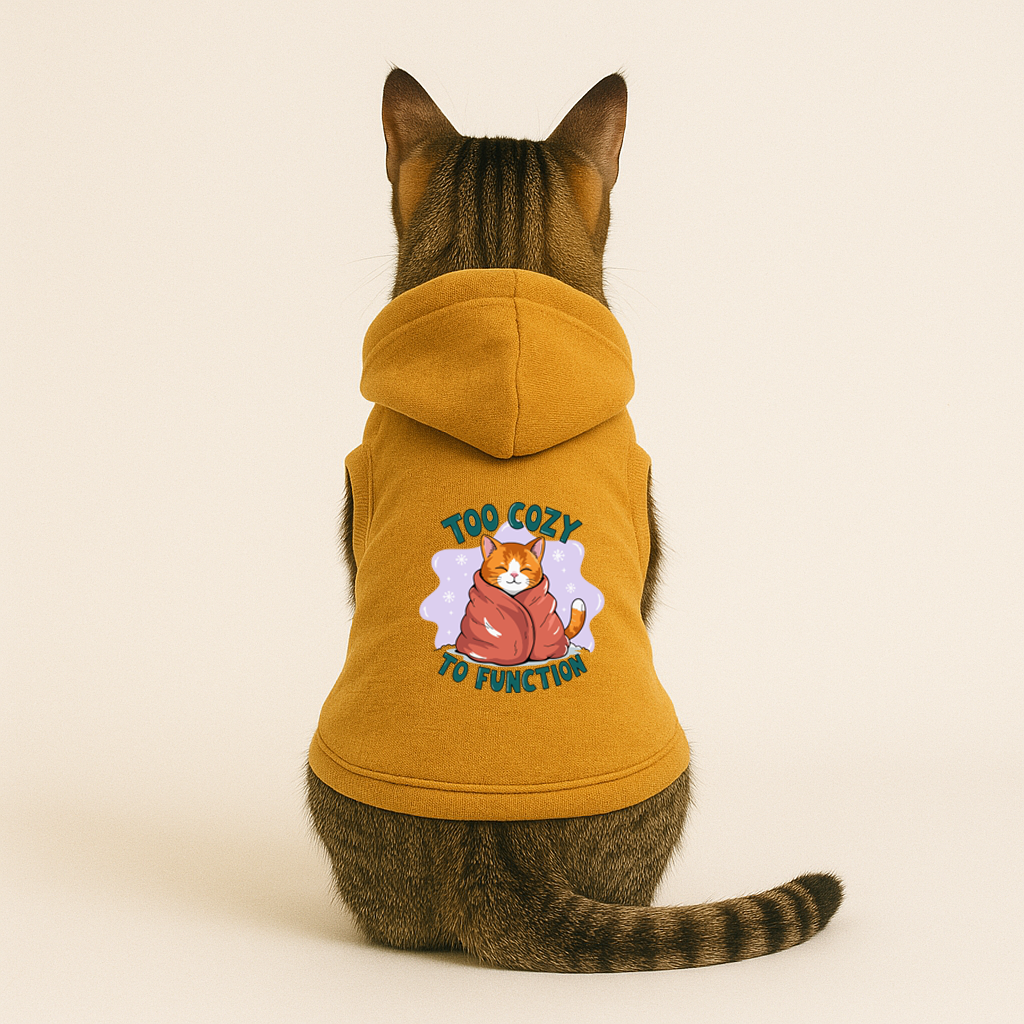 Thunder Tails Too Cozy to Function Cat Hoodie
