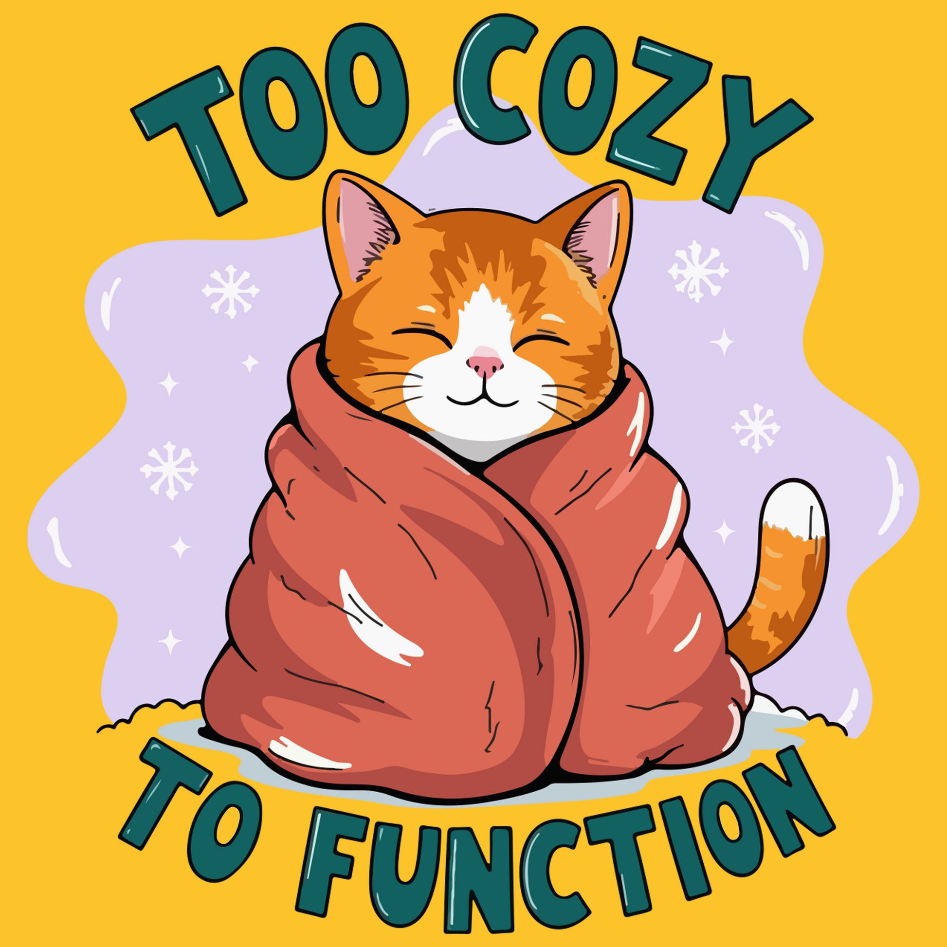 Thunder Tails Too Cozy to Function Cat Hoodie