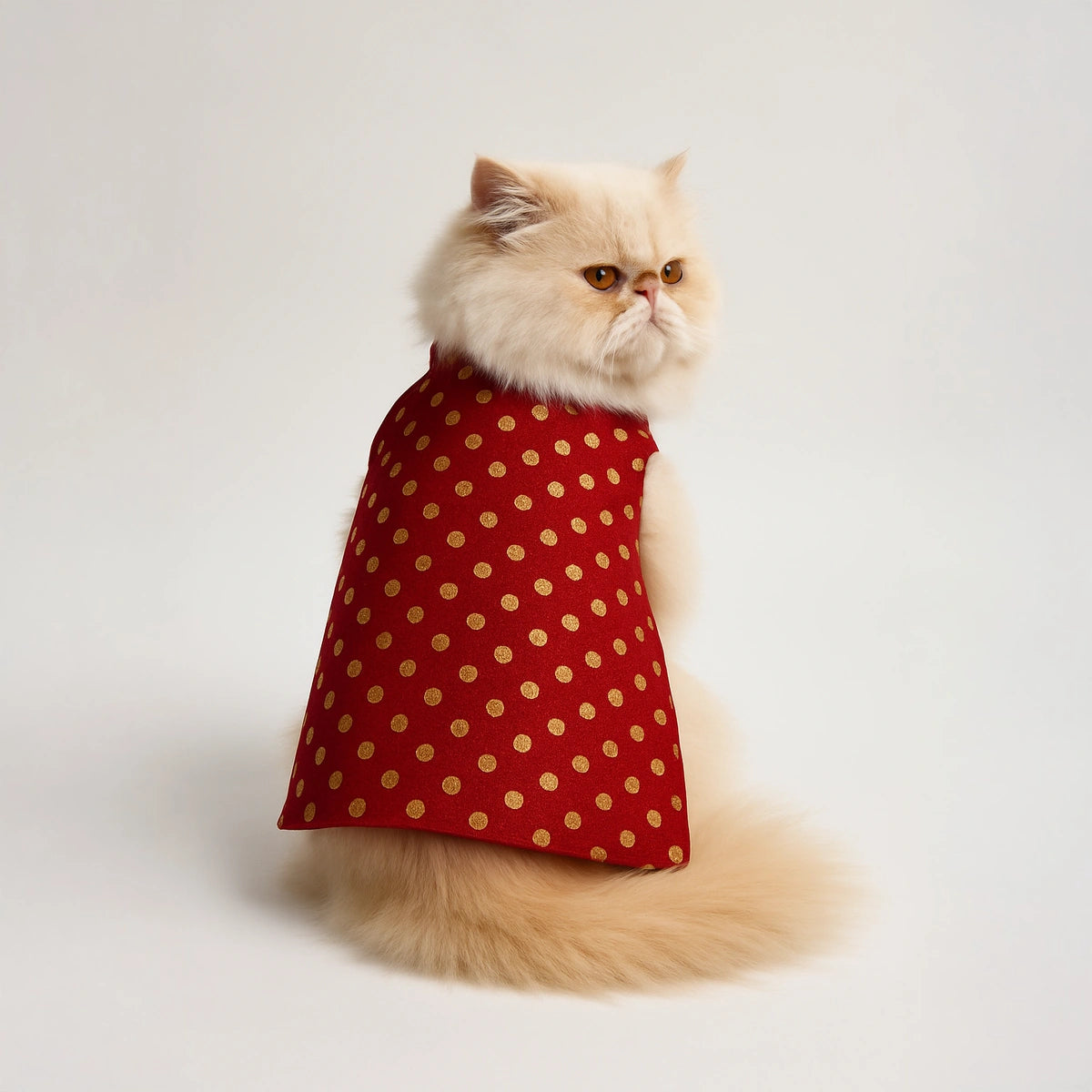 Thunder Tails Red Polka Festive Sherwani