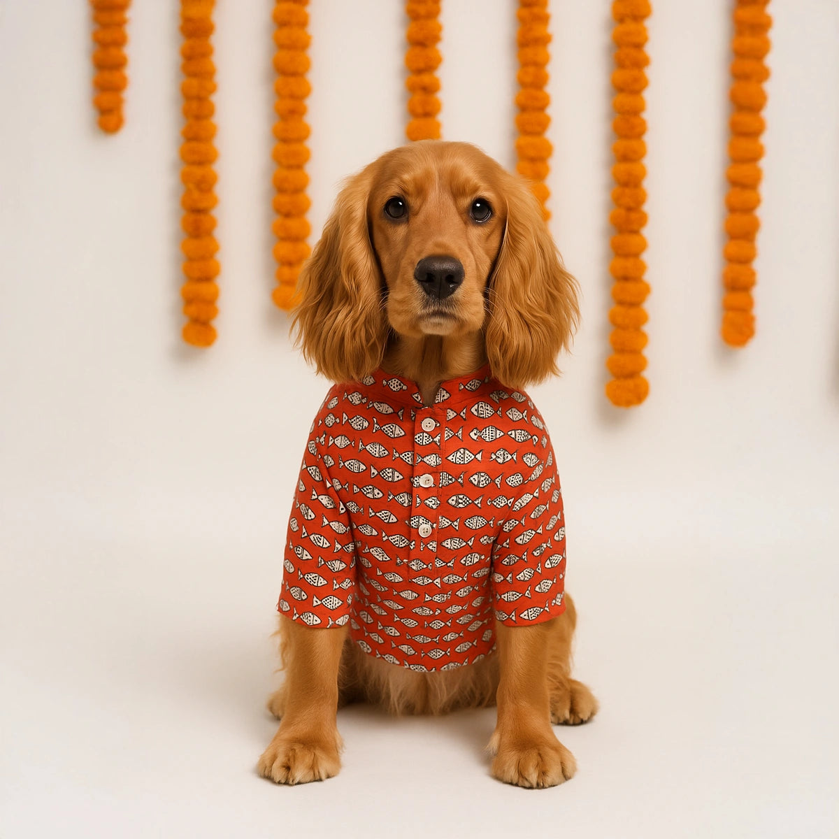 Thunder Tails Red Festive Kurta