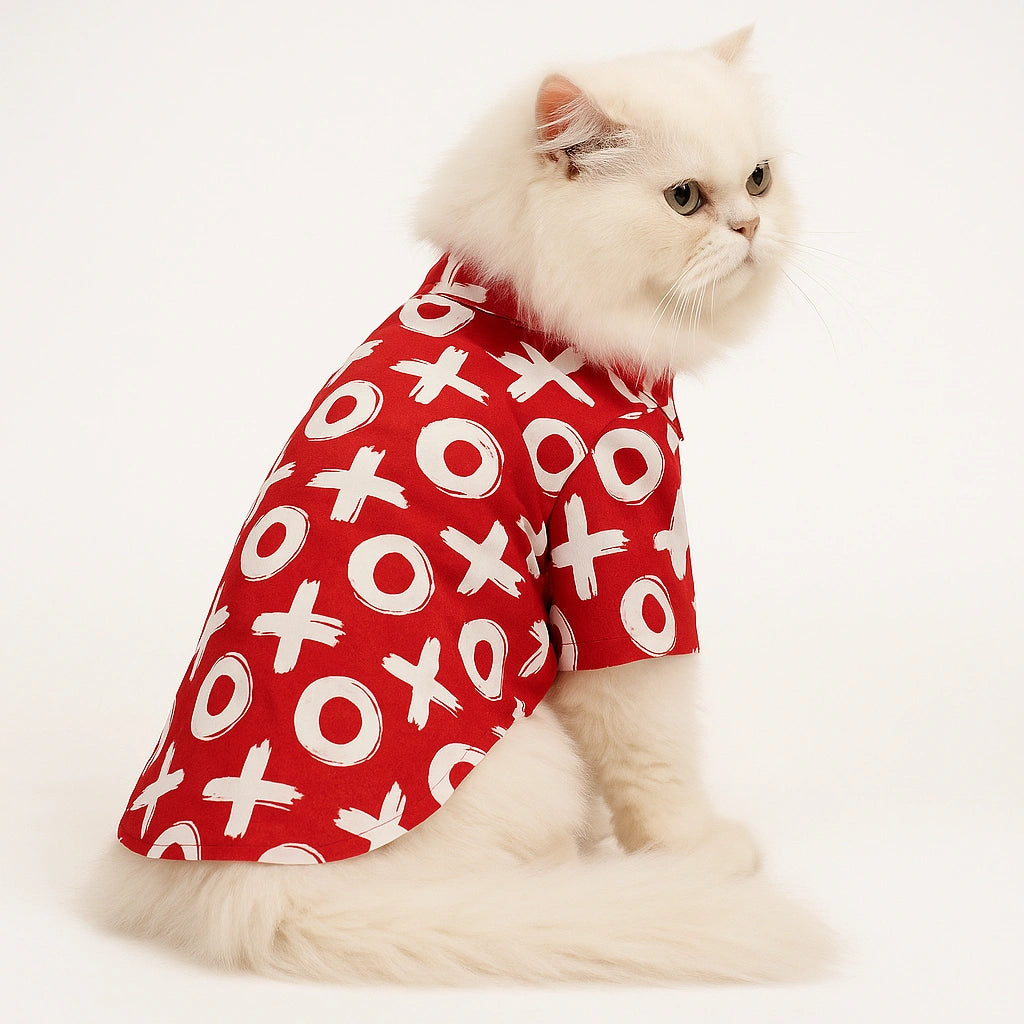 Thunder Tails Red XO Casual Shirt