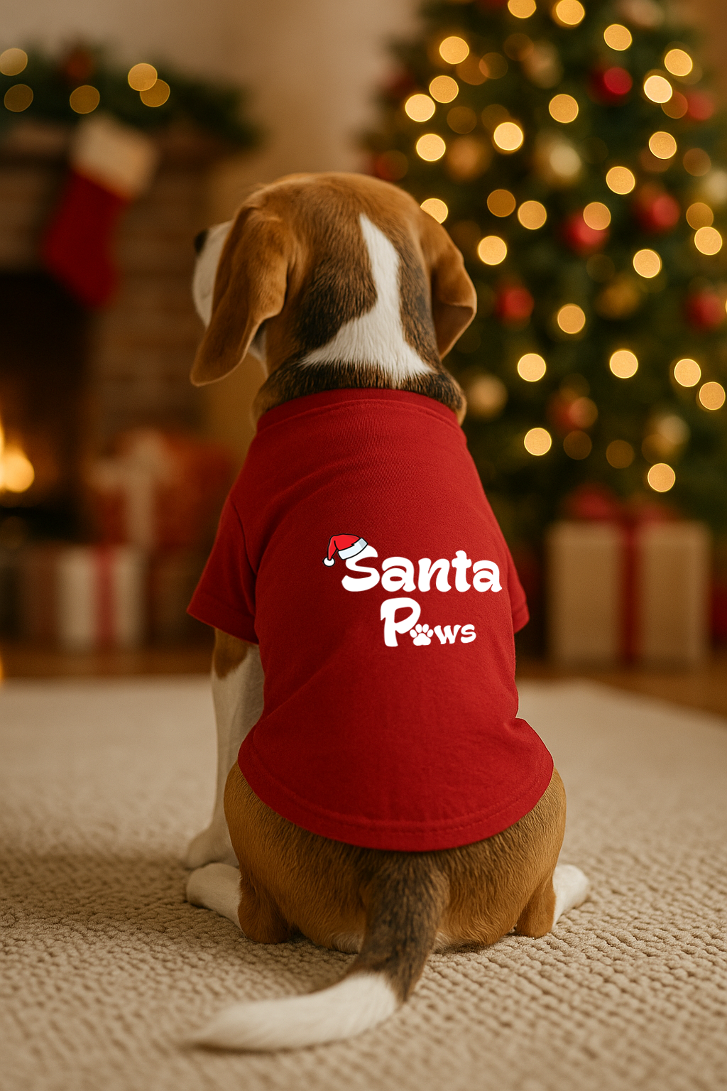 Thunder Tails Santa Paws T-shirts