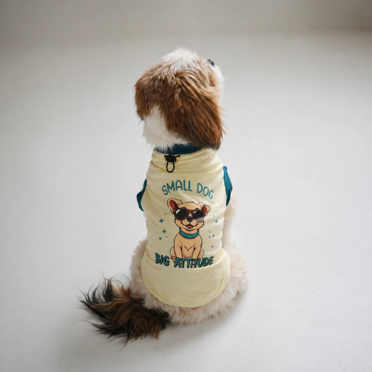 Thunder Tails Small DOg, Big Attitude Adjustable Graphic T-shirt