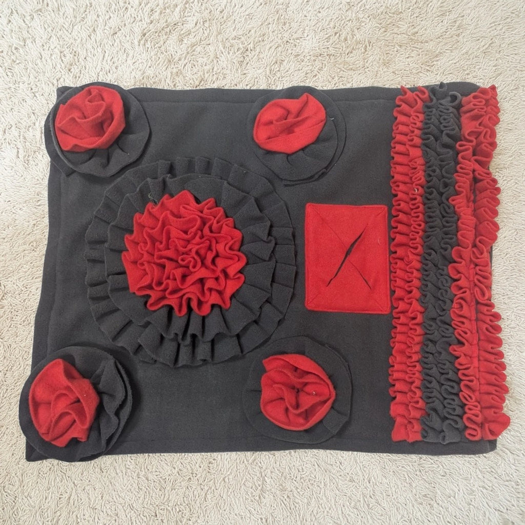 Thunder Tails Treat Trail Snuffle Mats-Red/Grey