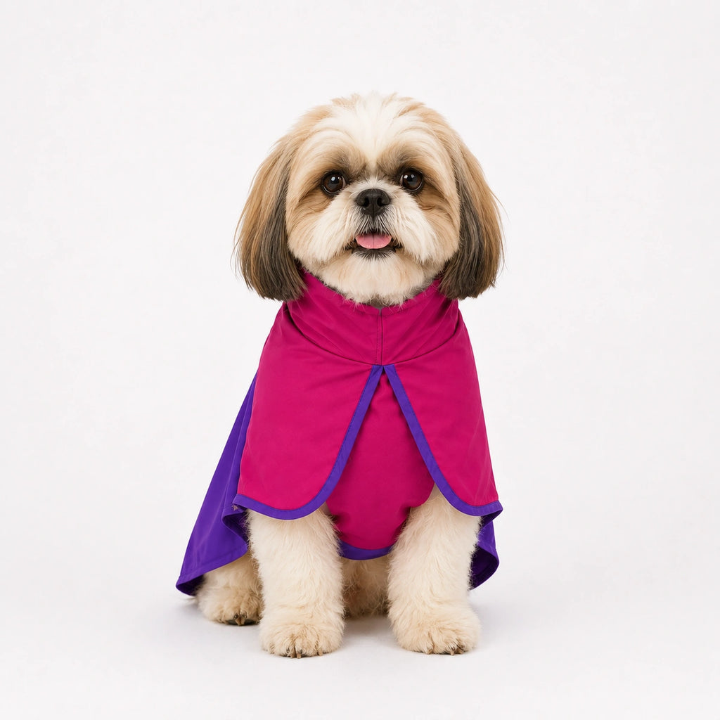 Thunder Tails Splash Dash Dog Raincoat - Pink/Purple