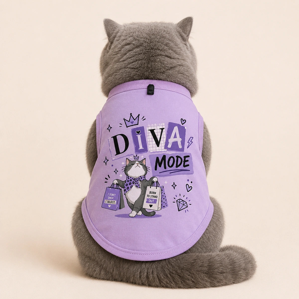 Thunder Tails Diva Mode Tailored Fit T-shirt