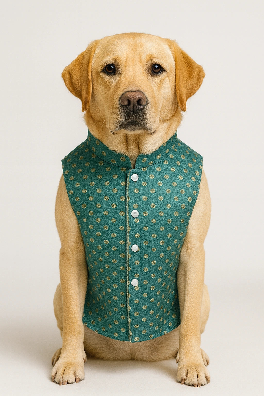 Thunder Tails Teal Polka Festive Sherwani