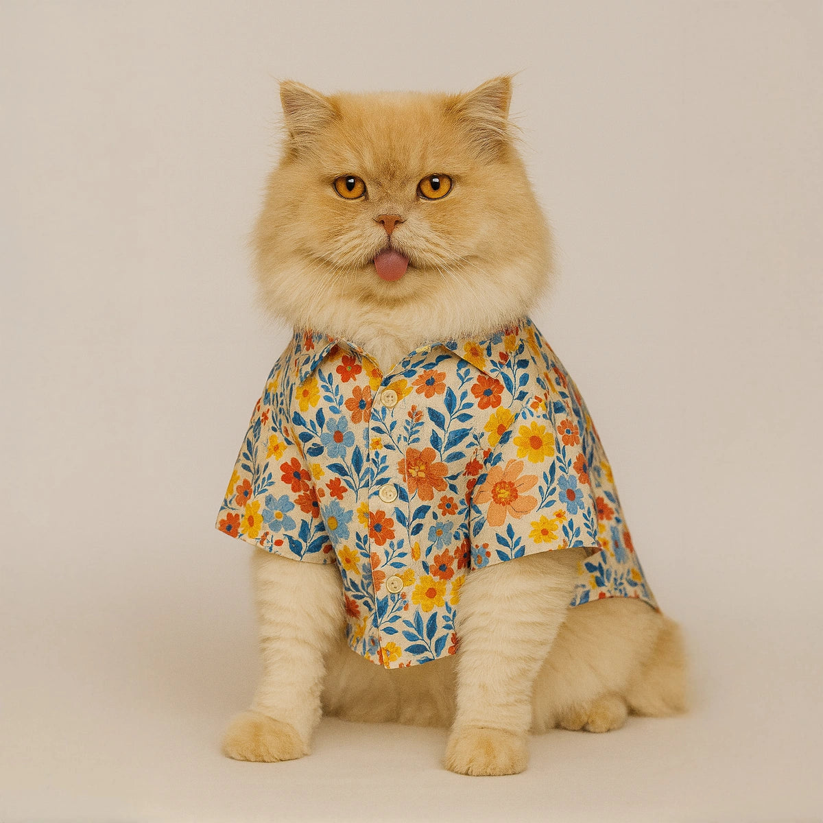 Thunder Tails White Floral Casual Shirt