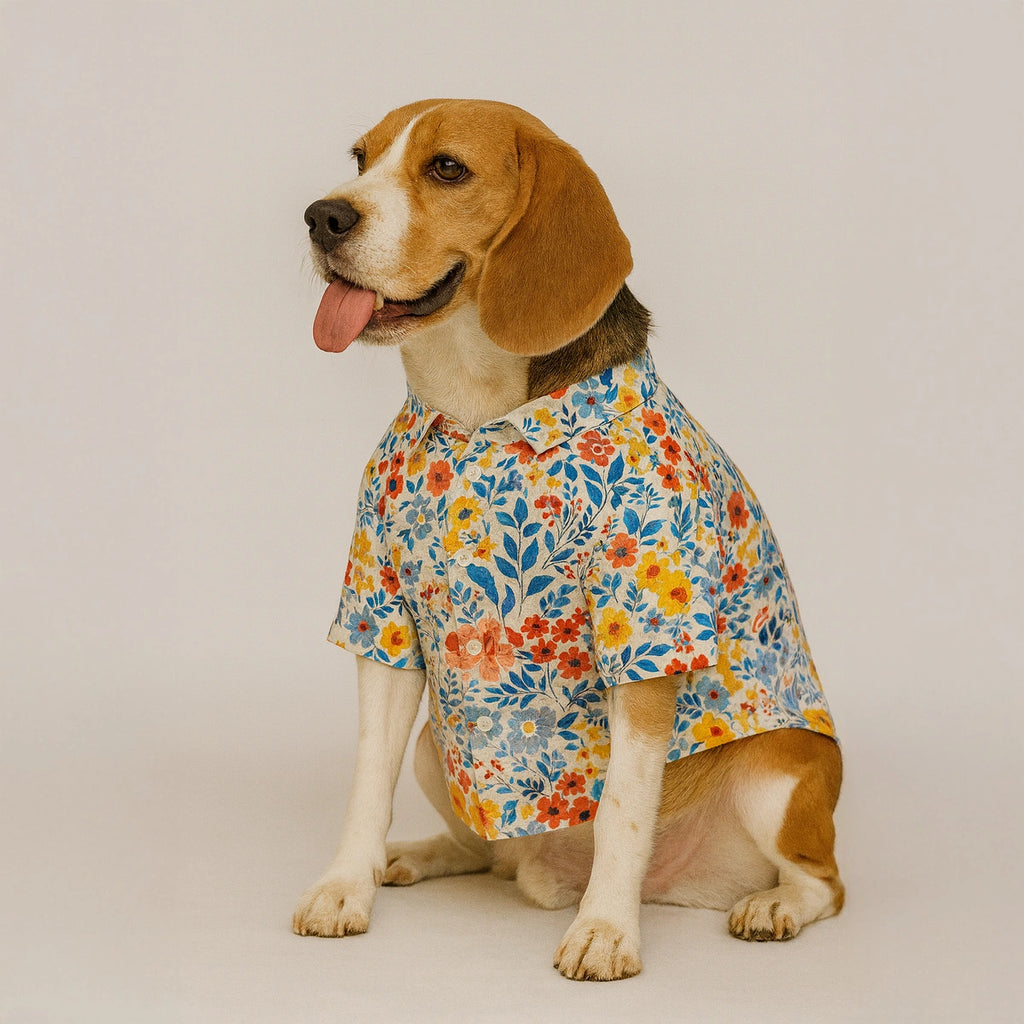 Thunder Tails White Floral Casual Shirt