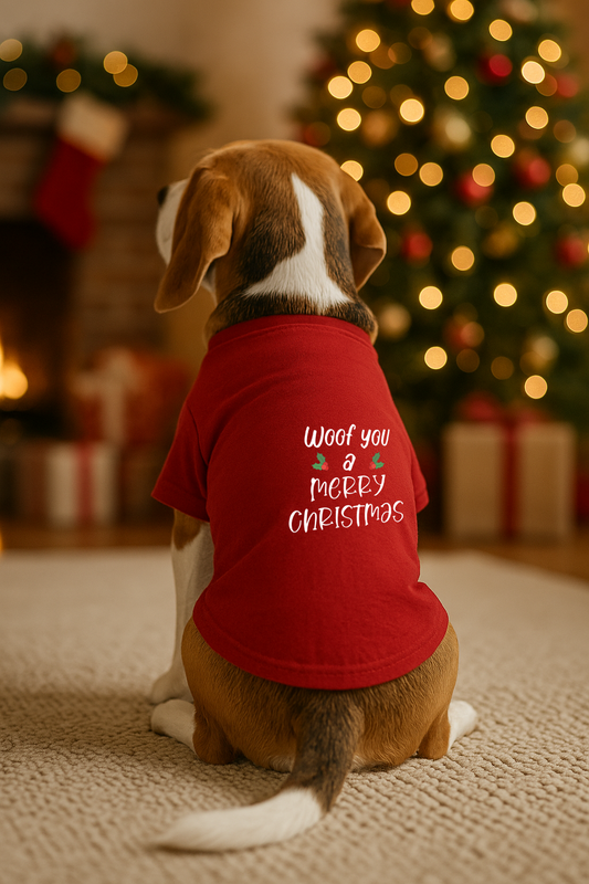 Thunder Tails Woof You a Merry Christmas T-shirts