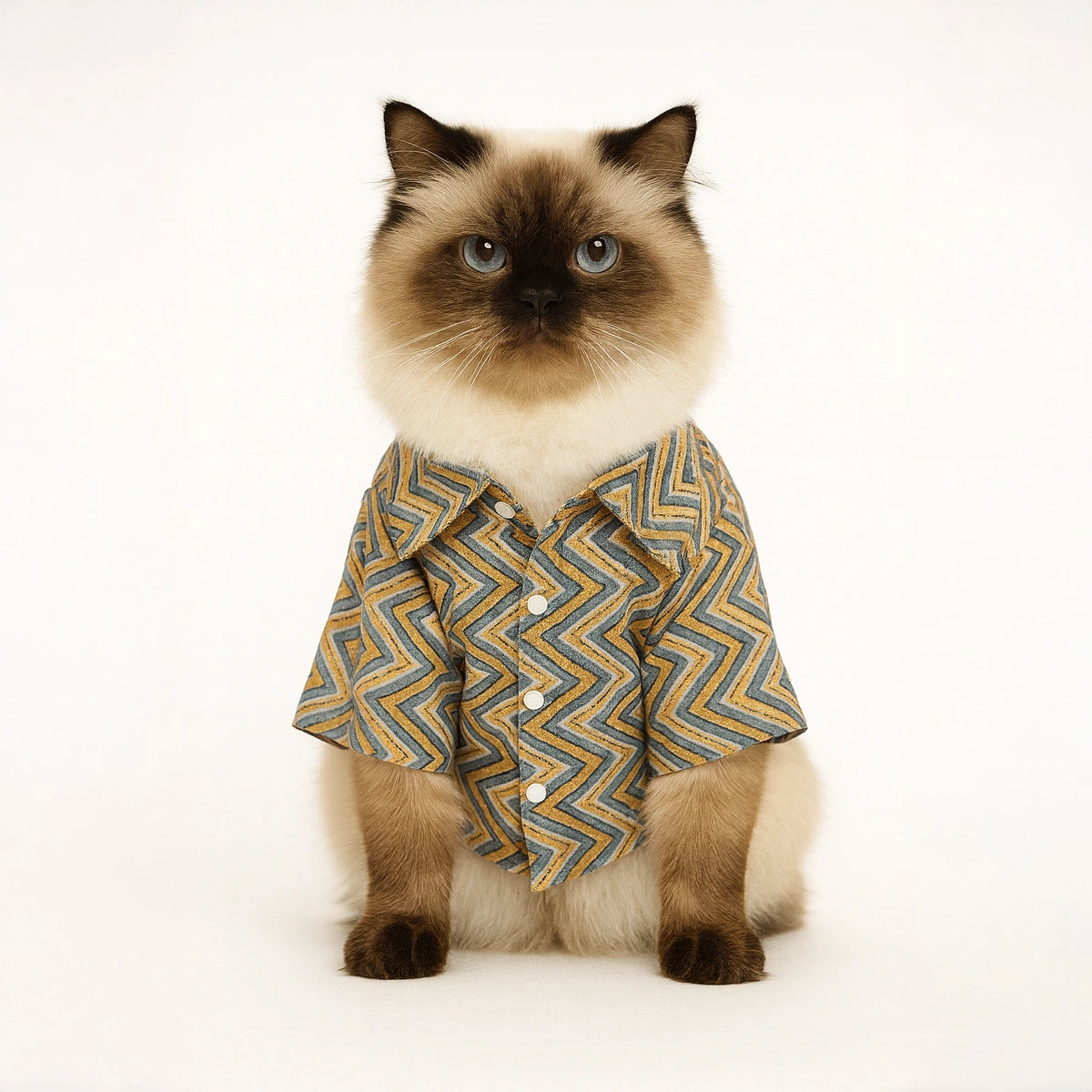 Thunder Tails Yellow Zig Zag Casual Shirt